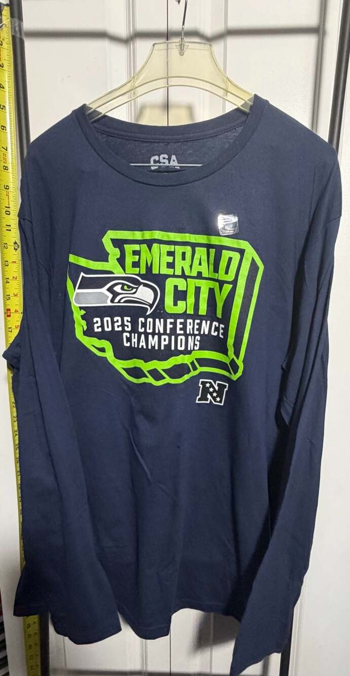 CSA Seattle Seahawks 2025 Conference Champions Long Sleeve T-Shirt